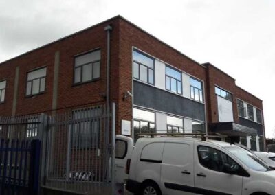 Two-storey brick building constructed by Nottingham Builders